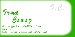 irma csosz business card